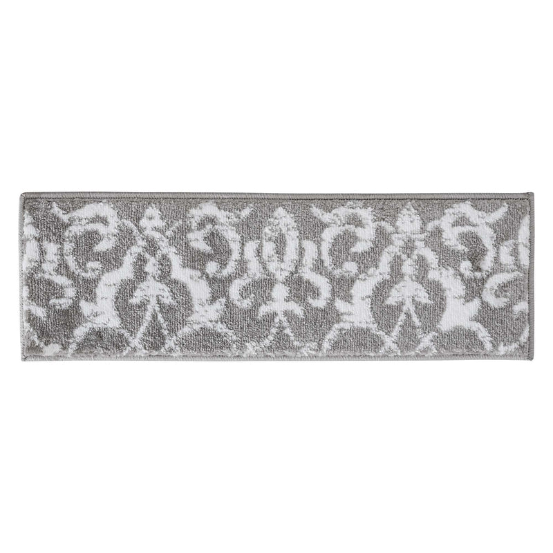 Stair Treads Rug 9"x28" Floral Collection | Gray