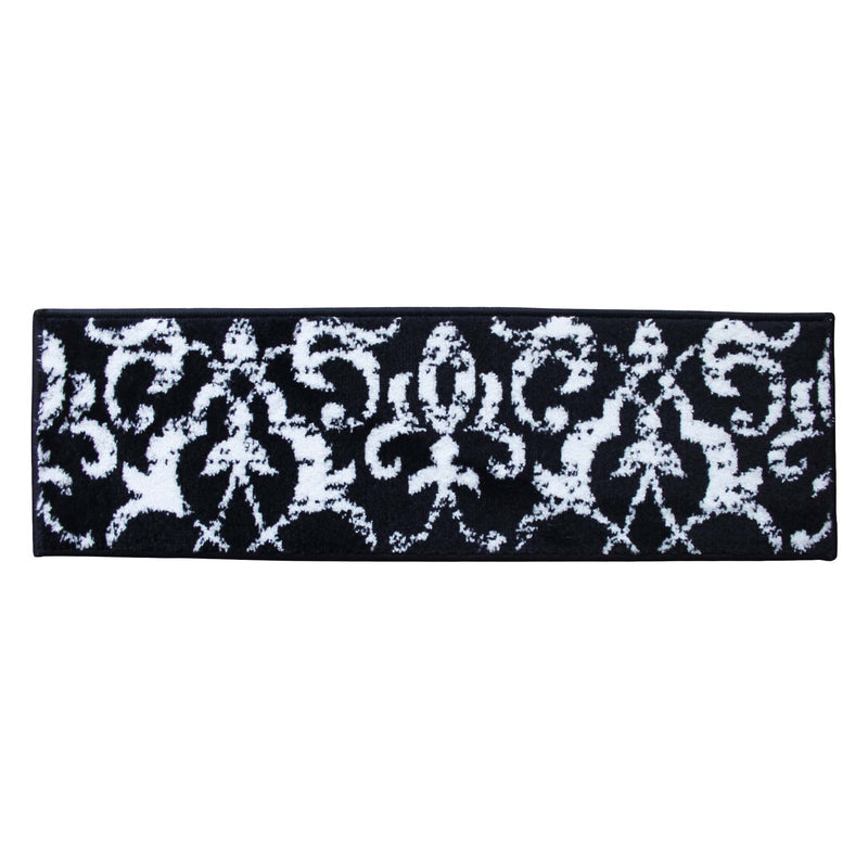 Stair Treads Rug 9"x28" Floral Collection | Navy