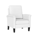 Floral Accent Chair Farmhouse Boho Armchair with Solid Wood Legs and High Back by LJGDeals