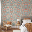 William Morris Inspired Wallpaper - Pimpernel Pattern