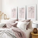 Pink Wall Art Set Of 3 Botanical Modern Decor by Wall Art Set