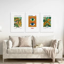 Modern Abstract Flower Marker Set of 3 Piece by Wall Art Set
