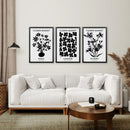 Flower Market Black and White Art Set Decor by Wall Art Set