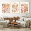 Flower Market Wall Art Set | 3-Panel Barcelona, Paris, by MyGreatCanvas | Canvas Wall Art Prints | Photo Prints & Wall Decor