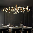 Flower Bloom Branch Brass Chandelier