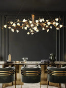 Flower Bloom Branch Brass Chandelier