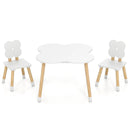 Flower-shaped Kids Table Set with Solid Pine Wood Legs by LJGDeals