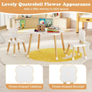 Flower-shaped Kids Table Set with Solid Pine Wood Legs by LJGDeals