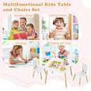 Flower-shaped Kids Table Set with Solid Pine Wood Legs by LJGDeals