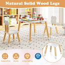 Flower-shaped Kids Table Set with Solid Pine Wood Legs by LJGDeals