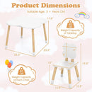 Flower-shaped Kids Table Set with Solid Pine Wood Legs by LJGDeals