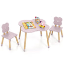 Flower-shaped Kids Table Set with Solid Pine Wood Legs by LJGDeals