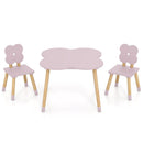 Flower-shaped Kids Table Set with Solid Pine Wood Legs by LJGDeals
