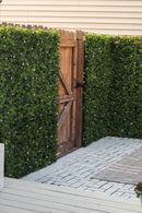 White Flowering Artificial Boxwood Wall 40" x 40" 11SQ FT Commercial Grade UV Resistant