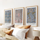 Modern Art Nouveau William Morris Set of 3 Prints by Wall Art Set