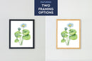 Watercolor Florals Art Print, Framed (12" x 16")