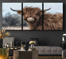 Fluffy Highland Cow Wall Art Canvas Print by MyGreatCanvas | Canvas Wall Art Prints | Photo Prints & Wall Decor