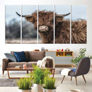 Fluffy Highland Cow Wall Art Canvas Print by MyGreatCanvas | Canvas Wall Art Prints | Photo Prints & Wall Decor