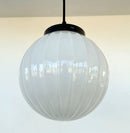 Authentic MID CENTURY 1960's Milk Glass PENDANT Light by The Lamp Goods