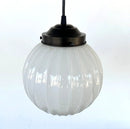 Authentic MID CENTURY 1960's Milk Glass PENDANT Light by The Lamp Goods