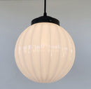 Authentic MID CENTURY 1960's Milk Glass PENDANT Light