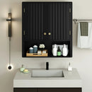 Fluted Bathroom Wall Cabinet with Open Shelf by LJGDeals