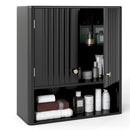 Fluted Bathroom Wall Cabinet with Open Shelf by LJGDeals