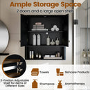 Fluted Bathroom Wall Cabinet with Open Shelf by LJGDeals