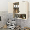 Fluted Bathroom Wall Cabinet with Open Shelf by LJGDeals