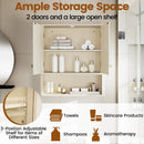 Fluted Bathroom Wall Cabinet with Open Shelf by LJGDeals