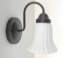 Fluted Milk Glass Wall Sconce