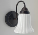 Fluted Milk Glass Wall Sconce