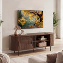 Fluted TV Stand for TVs up to 60" Mid Century Curved Entertainment Center by LJGDeals