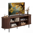 Fluted TV Stand for TVs up to 60" Mid Century Curved Entertainment Center by LJGDeals