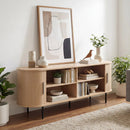 Fluted TV Stand for TVs up to 60" Mid Century Curved Entertainment Center by LJGDeals