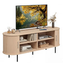 Fluted TV Stand for TVs up to 60" Mid Century Curved Entertainment Center by LJGDeals