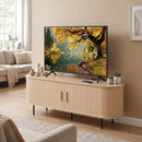 Fluted TV Stand for TVs up to 60" Mid Century Curved Entertainment Center by LJGDeals