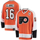 Bobby Clarke Philadelphia Flyers Orange Premier Breakaway Retired Player Jersey by Dynasty Sports & Framing