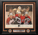 Philadelphia Flyers Autographed 19x25 Lithograph - Clarke, Roenick, Parent, Primeau, Barber, LeClair by Dynasty Sports & Framing