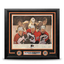 Philadelphia Flyers Autographed 19x25 Lithograph - Clarke, Roenick, Parent, Primeau, Barber, LeClair by Dynasty Sports & Framing