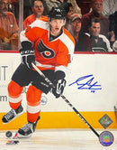Sean Couturier in Action Philadelphia Flyers Autographed 8" x 10" Hockey Photo by Dynasty Sports & Framing