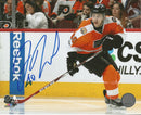 Jordan Weal in Action Autographed Philadelphia Flyers Hockey Photo by Dynasty Sports & Framing