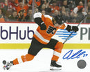Oskar Lindblom First Goal Celebration Philadelphia Flyers Autographed 16" x 20" Hockey Photo by Dynasty Sports & Framing