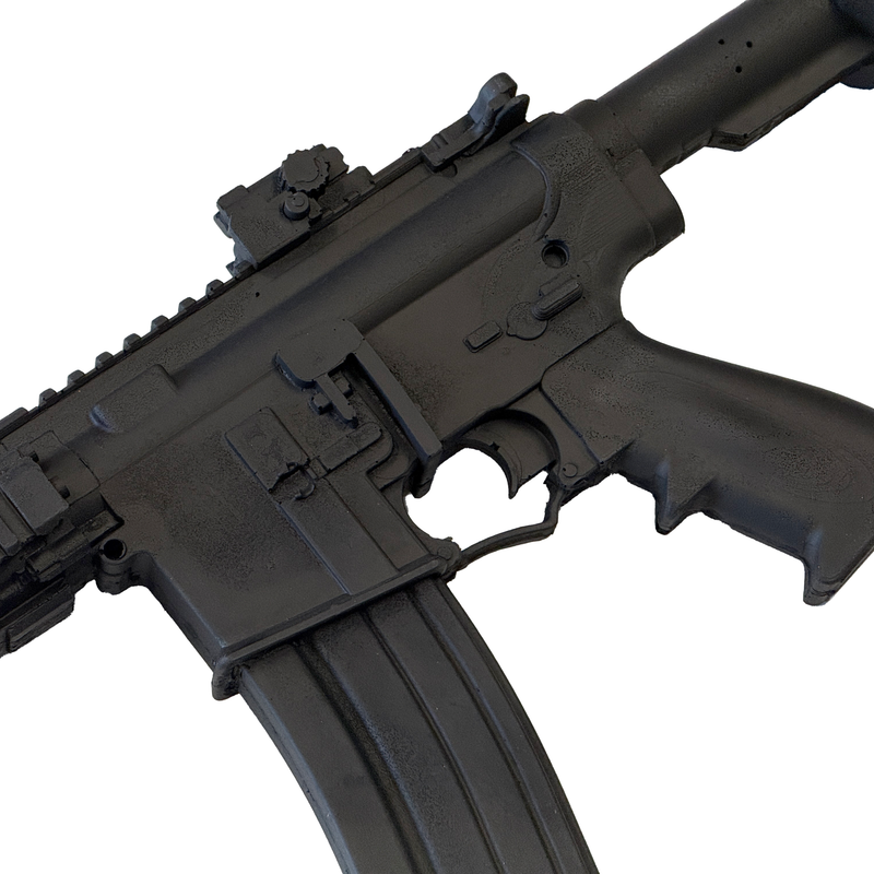 AR-15 Style Assault Rifle Inert Foam Prop Replica with Permanent Magazine