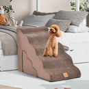 22 Inches and 11 Inches Foam Pet Stairs Set with 5-Tier and 3-Tier Dog Ramps