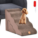 22 Inches and 11 Inches Foam Pet Stairs Set with 5-Tier and 3-Tier Dog Ramps by LJGDeals