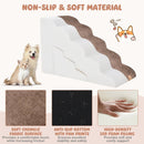 22 Inches and 11 Inches Foam Pet Stairs Set with 5-Tier and 3-Tier Dog Ramps by LJGDeals