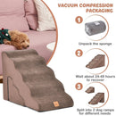 22 Inches and 11 Inches Foam Pet Stairs Set with 5-Tier and 3-Tier Dog Ramps by LJGDeals