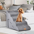 22 Inches and 11 Inches Foam Pet Stairs Set with 5-Tier and 3-Tier Dog Ramps by LJGDeals