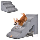 22 Inches and 11 Inches Foam Pet Stairs Set with 5-Tier and 3-Tier Dog Ramps by LJGDeals
